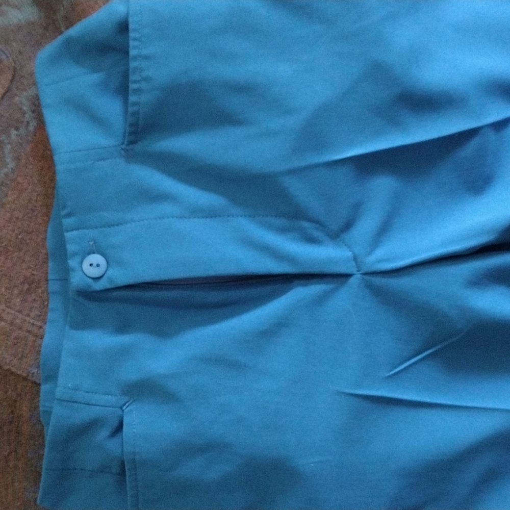 Dream Jeans Women's Teal Pants front Pockets Zipup/Button w/Elastic Waist Size 4